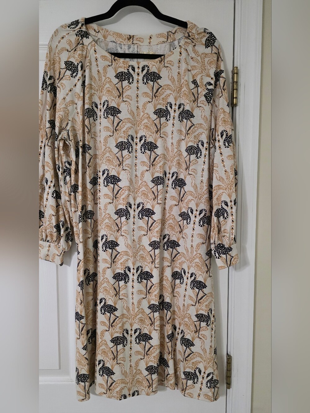 LILLY PULTIZER  FLAMINGO Women's Cream Printed Shift Dress - XL